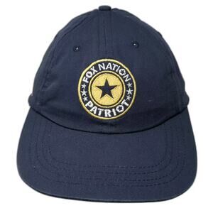 Fox Nation Patriot Baseball Cap Blue Yellow OS Adjustable Slideback USA Hat